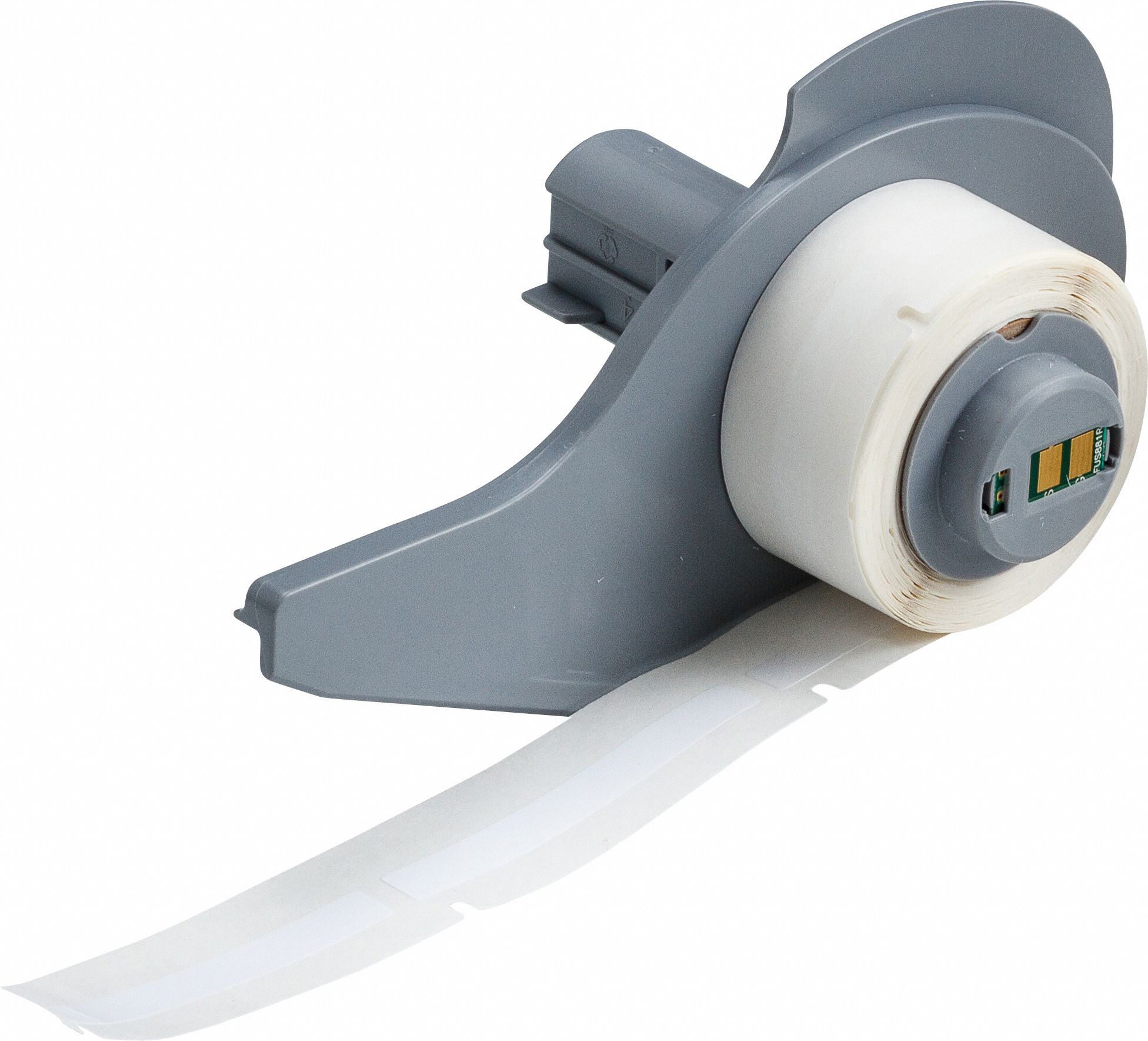 Pre-Cut Label Stock Roll: 1/4 in x 2 in, 2 in x 1/4 in, Polyester, White (Gloss), -94°F to 230°F