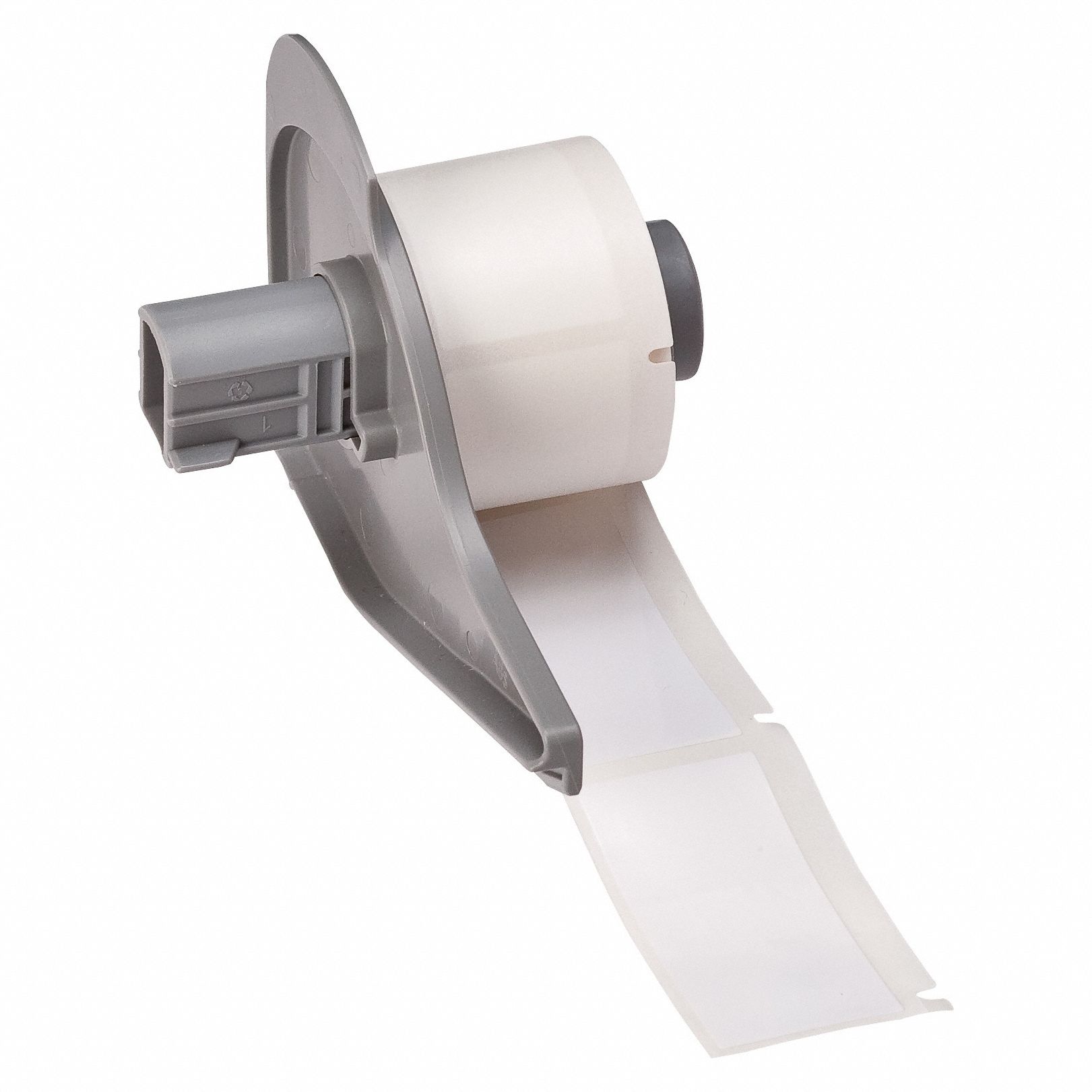 Pre-Cut Label Stock Roll: 2 in x 1 in, 1 in x 2 in, Polyester, White (Gloss), 100 Labels per Roll