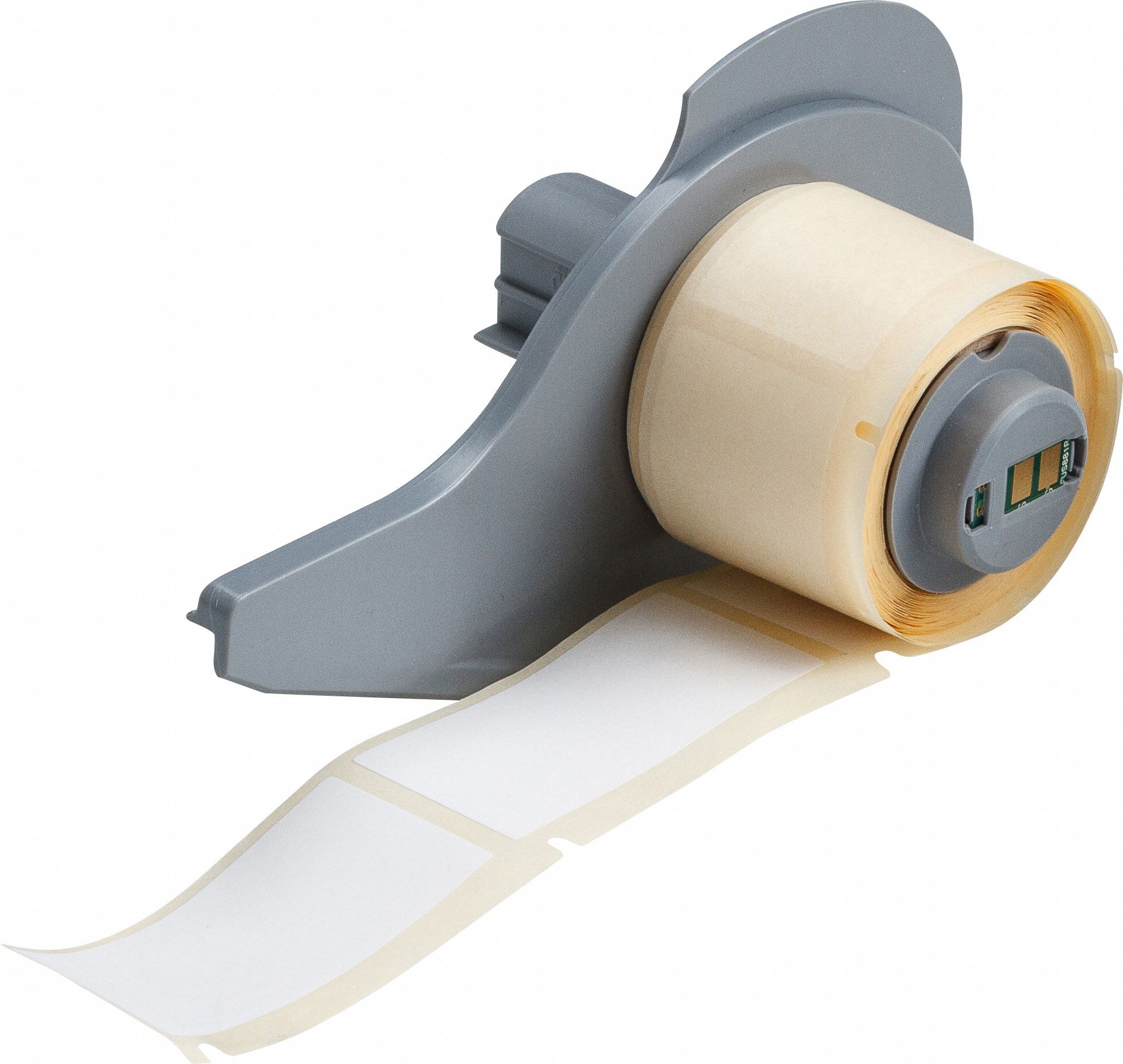 Pre-Cut Label Stock Roll: 2 in x 2 in, Rubber, Permanent Adhesive, 100 Labels, BMP71/M710, Permanent