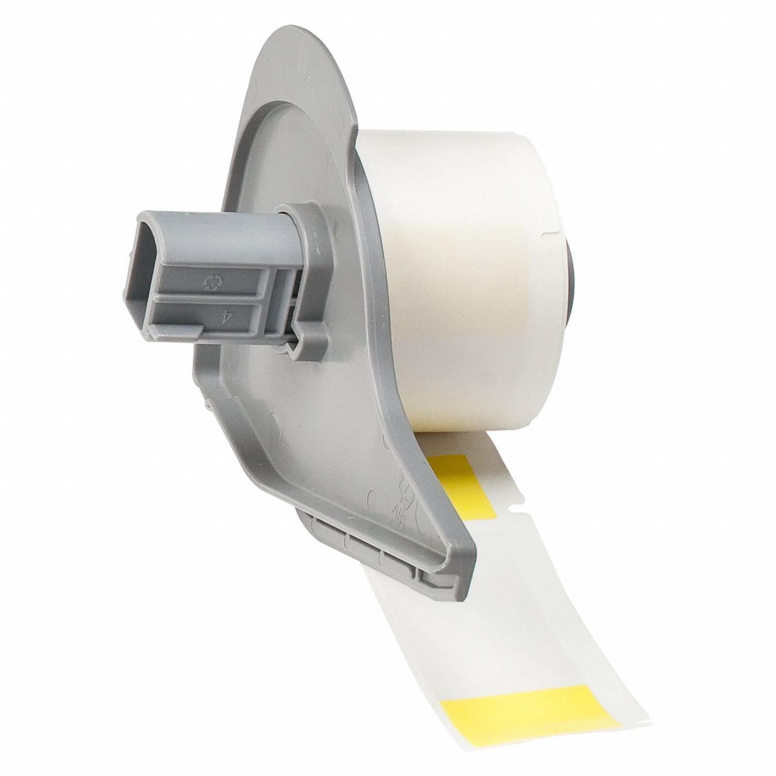 Wraparound Label: 2 1/2 in x 1 in, 1 in, Vinyl, Yellow (Matte), For 6 AWG to 0 AWG Wire Gauge