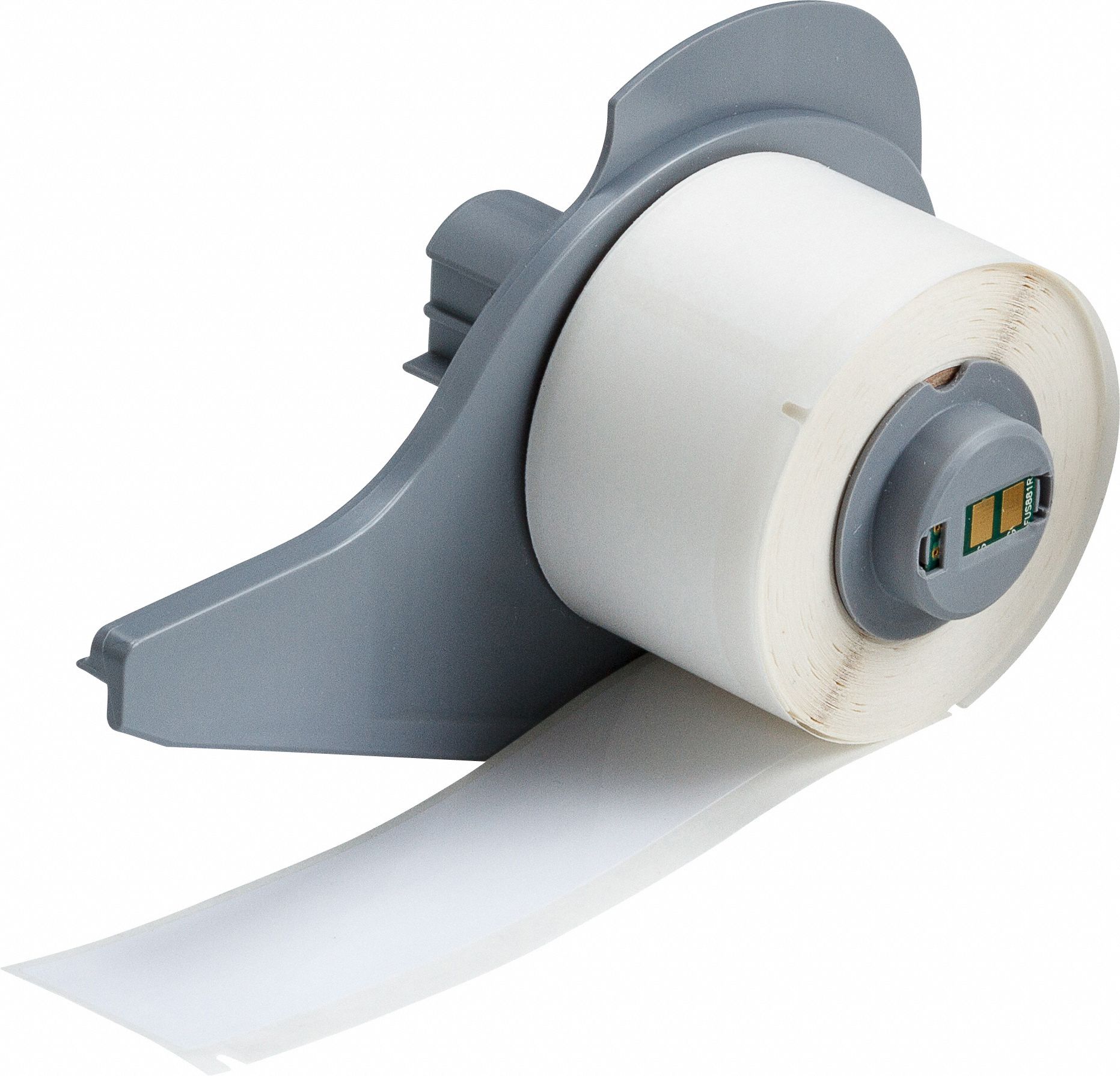 Pre-Cut Label Stock Roll: 1 in x 4 in, 4 in x 1 in, Polyester, White (Gloss), 100 Labels per Roll