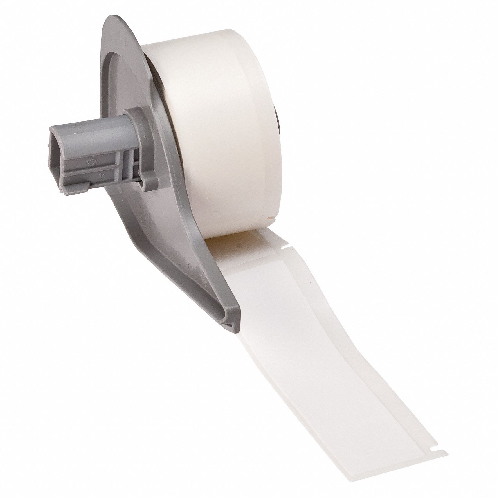 Pre-Cut Label Stock Roll: 1 in x 4 in, Rubber, Aggressive Adhesive/Permanent Adhesive, 100 Labels