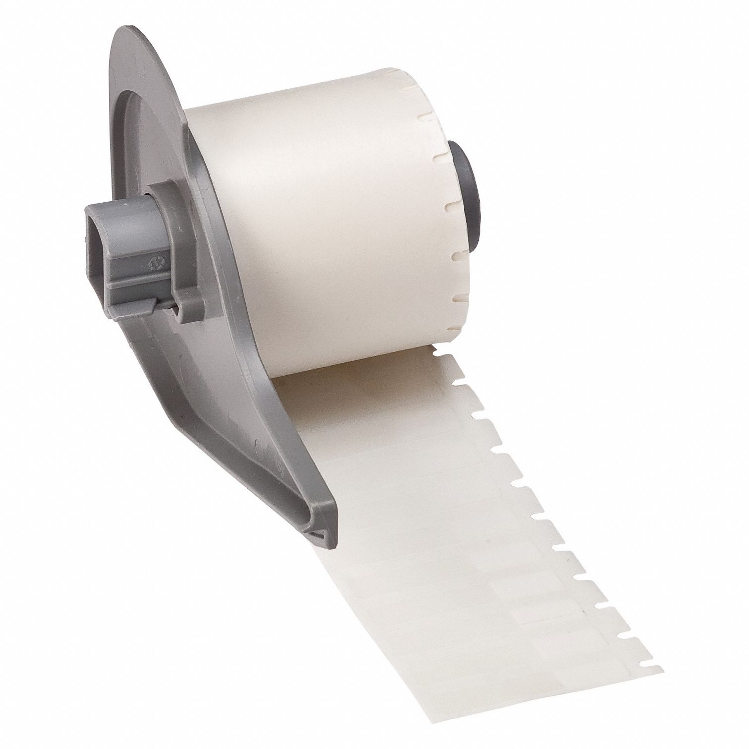 Wraparound Label: 1 1/2 in x 1/4 in, 1/4 in, Vinyl, White (Matte), For 10 AWG to 4 AWG Wire Gauge