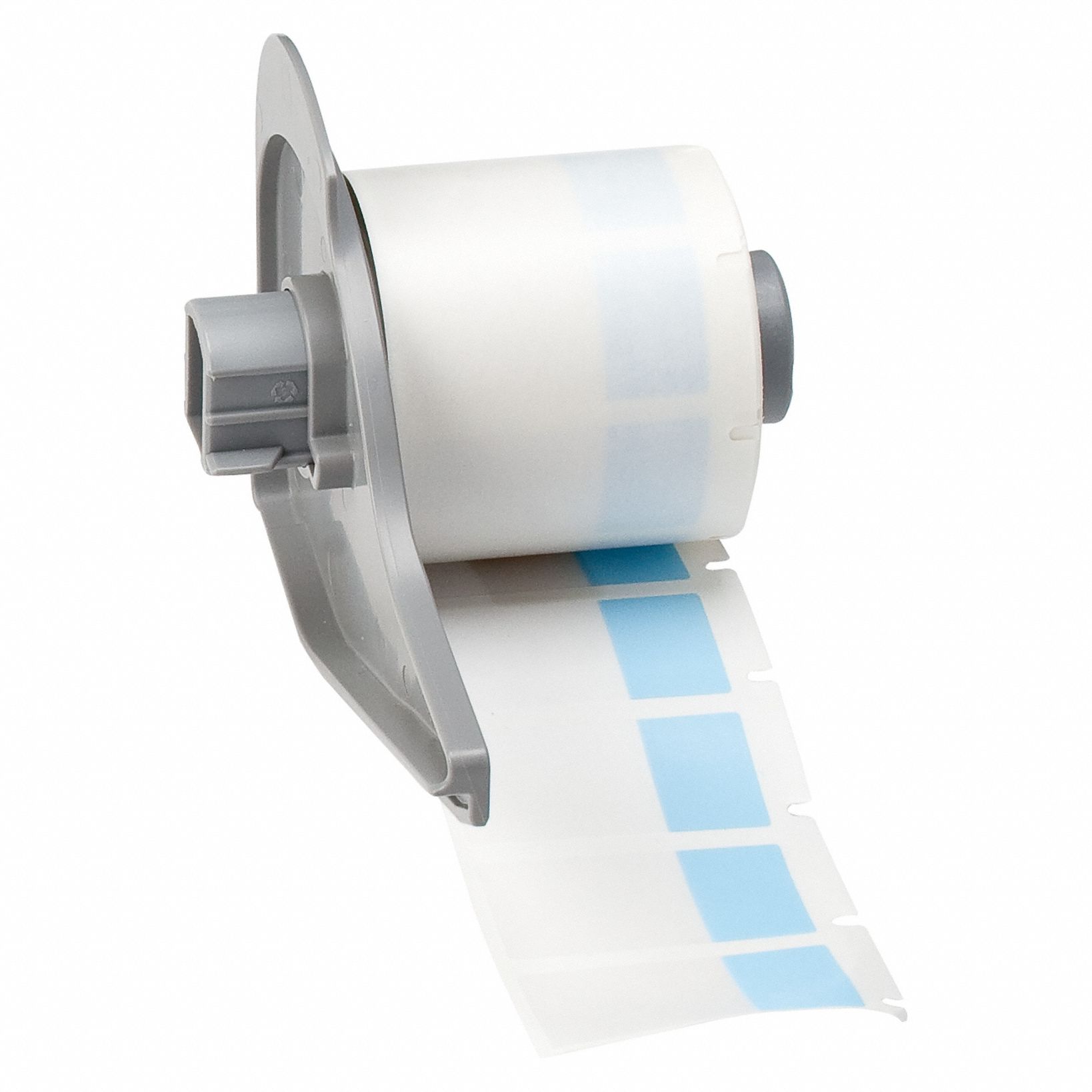 Wraparound Label: 1 1/2 in x 3/4 in, 3/4 in, Vinyl, Blue (Matte), For 10 AWG to 4 AWG Wire Gauge