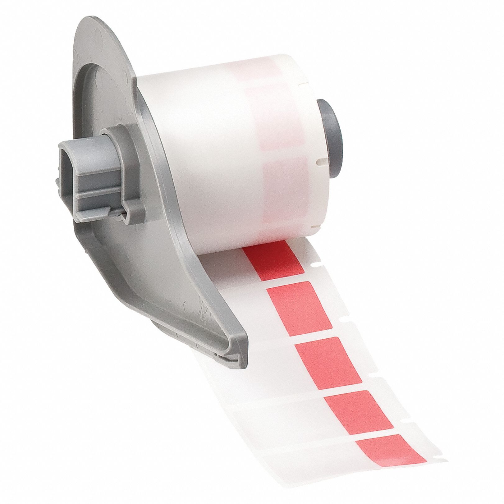 Wraparound Label: 1 1/2 in x 3/4 in, 3/4 in, Vinyl, Red (Matte), For 10 AWG to 4 AWG Wire Gauge