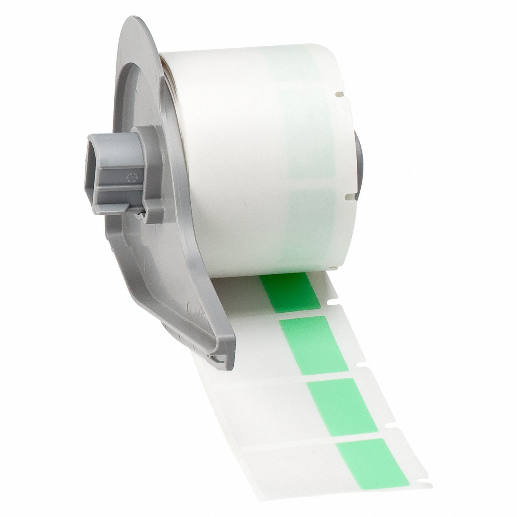 Wraparound Label: 1 1/2 in x 1 in, 1 in, Vinyl, Green (Matte), For 10 AWG to 4 AWG Wire Gauge