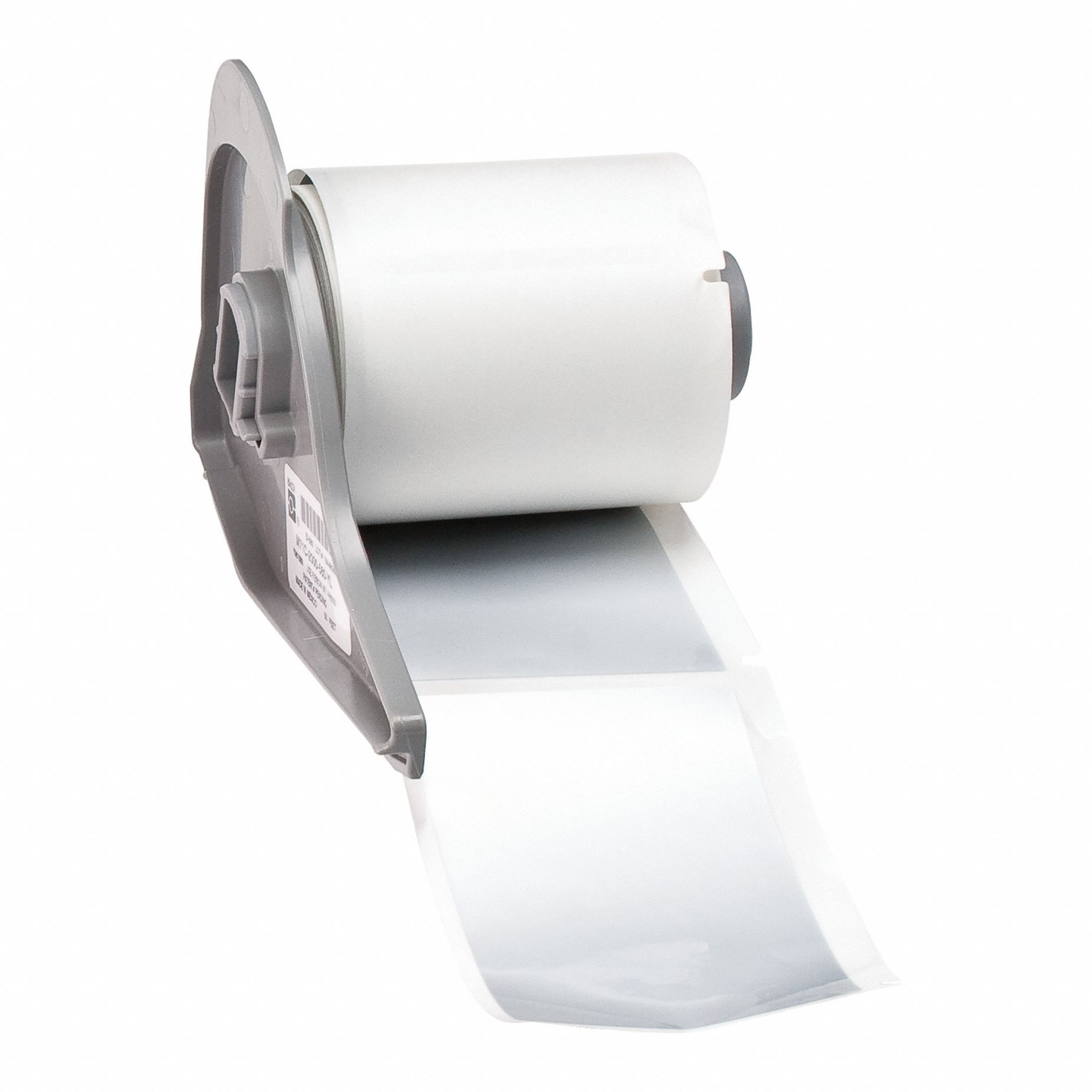 Pre-Cut Label Stock Roll: Tamper Indicating, 1 29/32 in x 3 in, 3 in x 1 29/32 in, Silver (Gloss)