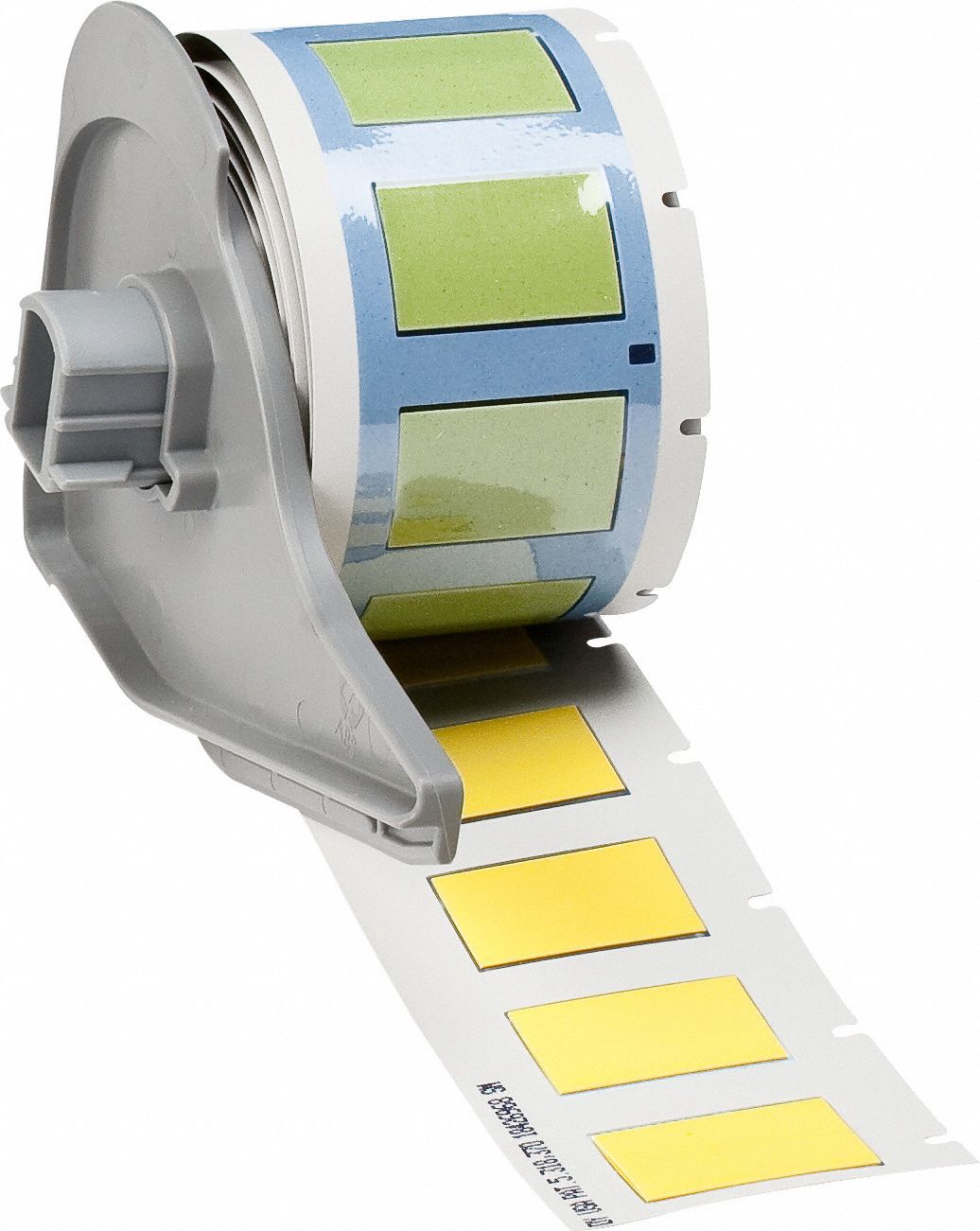 Sleeve Label: 1 in x 21/32 in, Polyolefin, Yellow (Matte), For 4 AWG to 12 AWG Wire Gauge