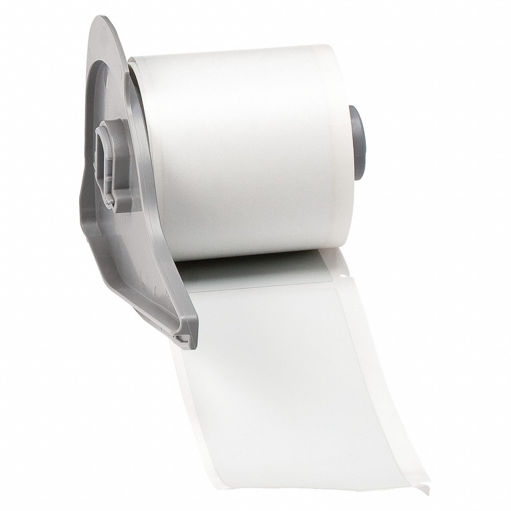 Pre-Cut Label Stock Roll: 1 29/32 in x 4 in, 4 in x 1 29/32 in, Polyester, Permanent Adhesive