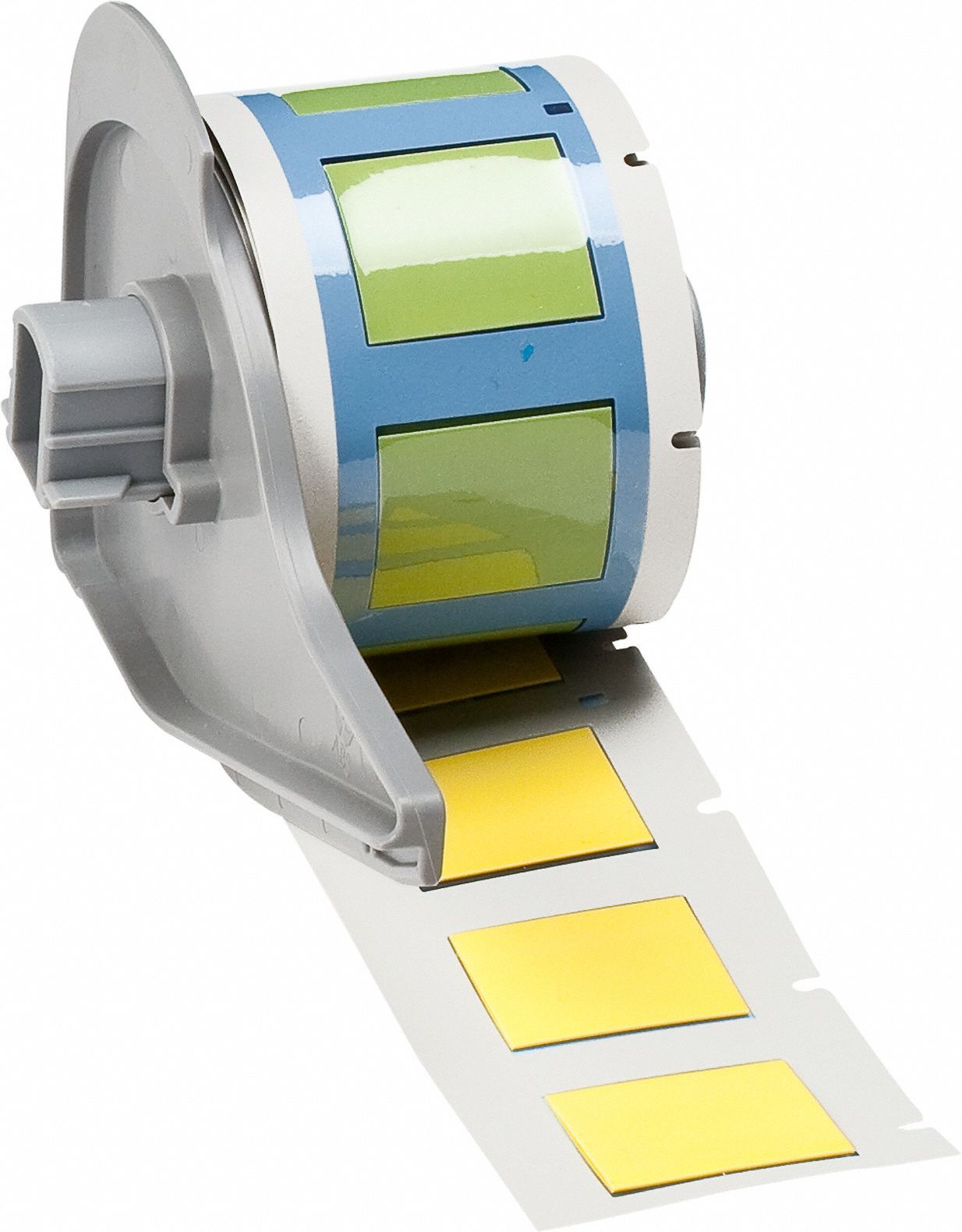 Sleeve Label: 1 in x 27/32 in, Polyolefin, Yellow (Matte), For 1 AWG to 6 AWG Wire Gauge
