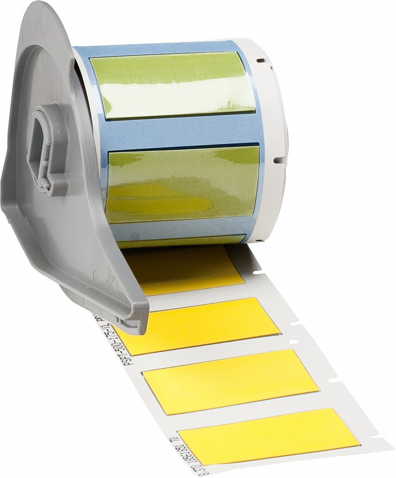 Sleeve Label: 1 3/4 in x 27/32 in, Polyolefin, Yellow (Matte), For 1 AWG to 6 AWG Wire Gauge