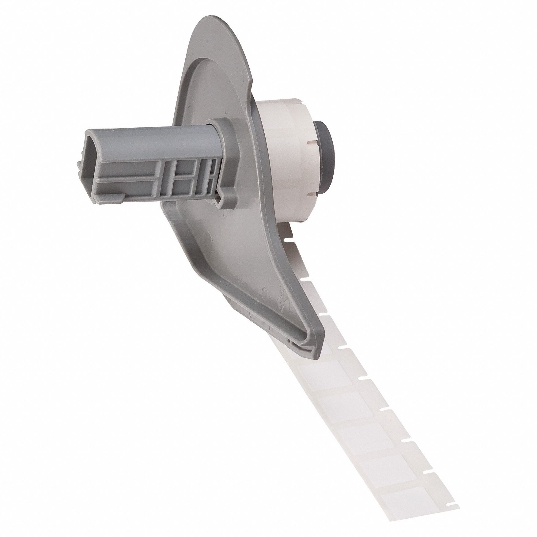 Wraparound Label: 1/2 in x 1/2 in, Vinyl, Black on White, For 22 AWG to 16 AWG Wire Gauge