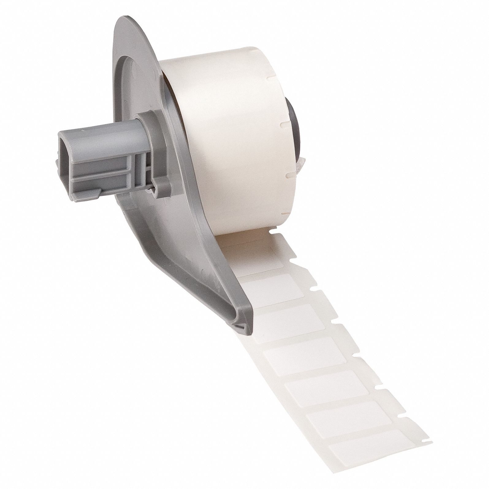 Pre-Cut Label Stock Roll: 1/2 in x 29/32 in, Acrylic, Aggressive Adhesive/Permanent Adhesive