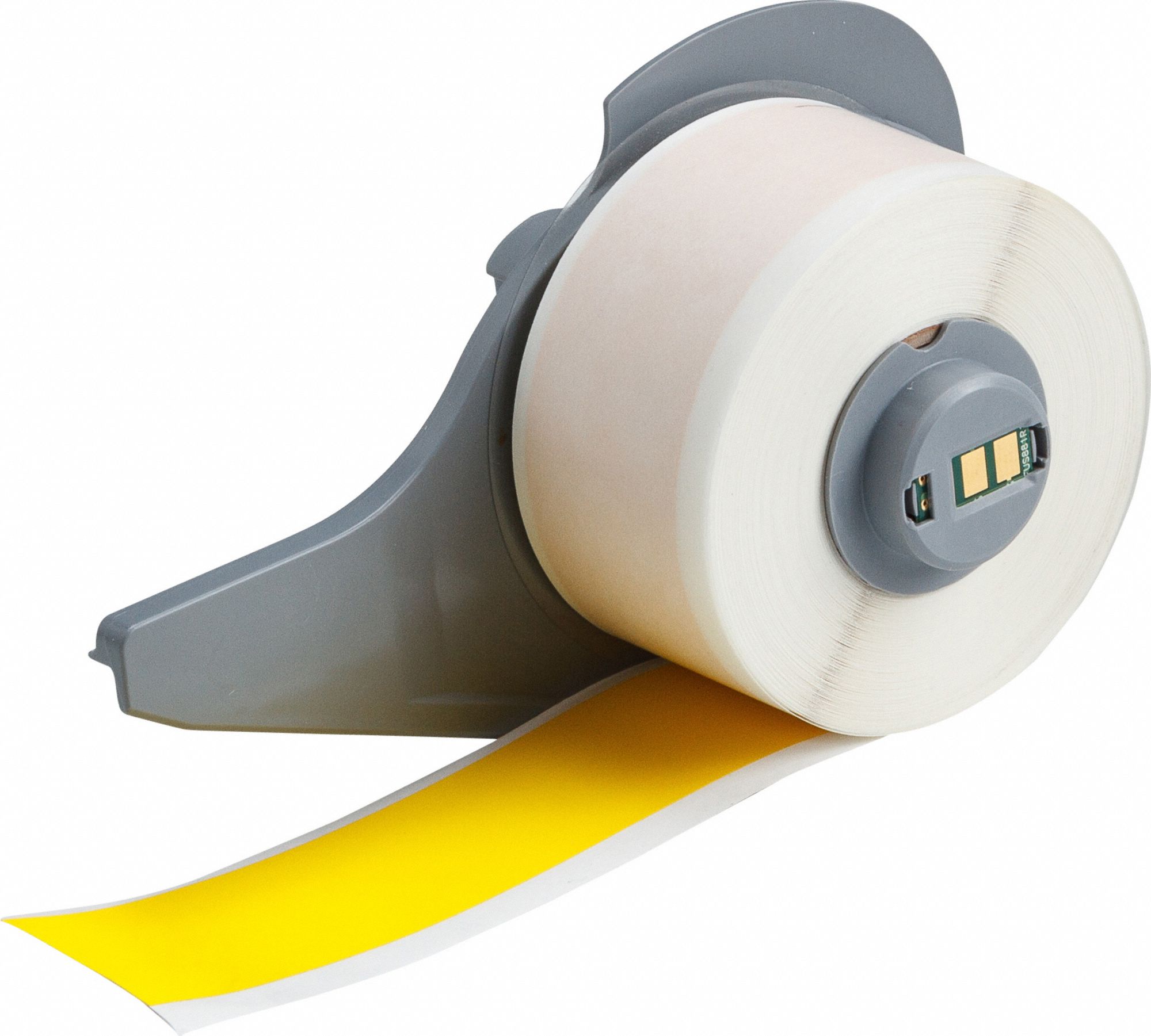 Wraparound Label: 1 in, 1 in x 50 ft, Polyimide, Yellow (Matte)