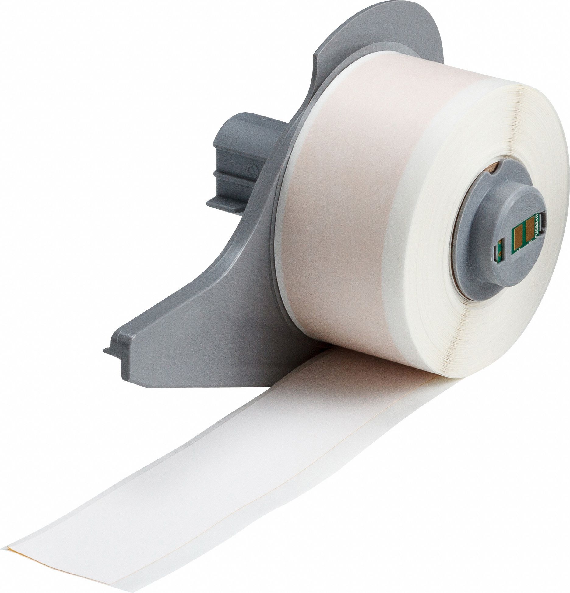 Wraparound Label: 1 in, 1 in x 50 ft, Polyimide, White (Matte)