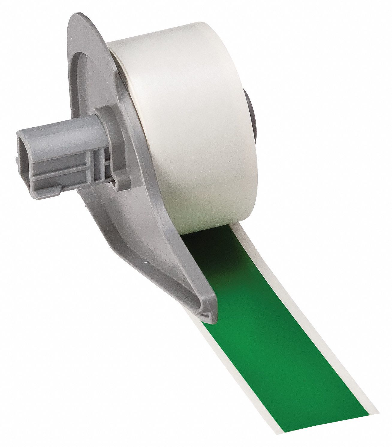 Continuous Label Stock: 1 in x 50 ft, Polyester, Green (Gloss), Outdoor