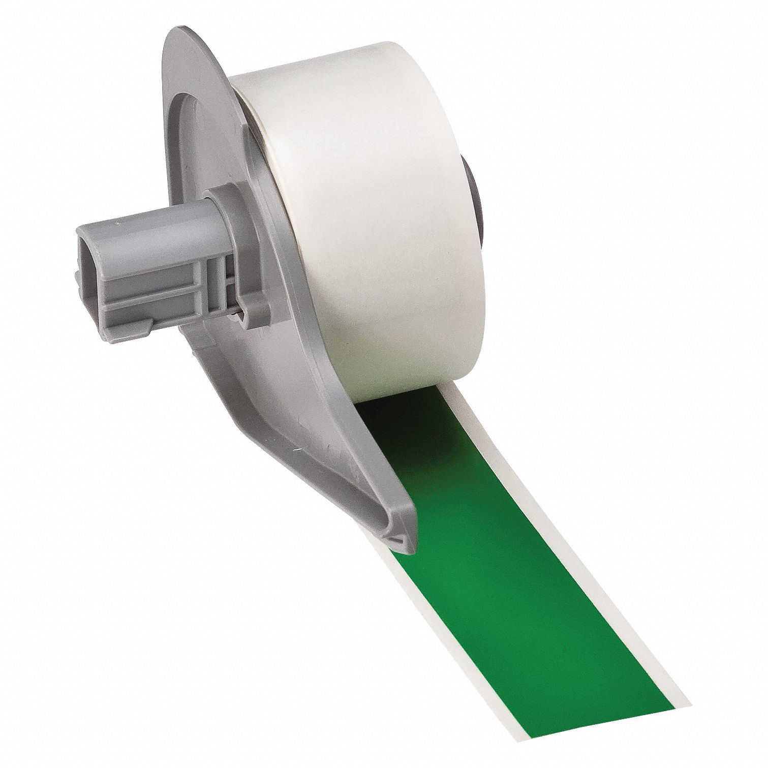 Continuous Label Stock: 1 in x 50 ft, Vinyl, Green (Gloss), Outdoor