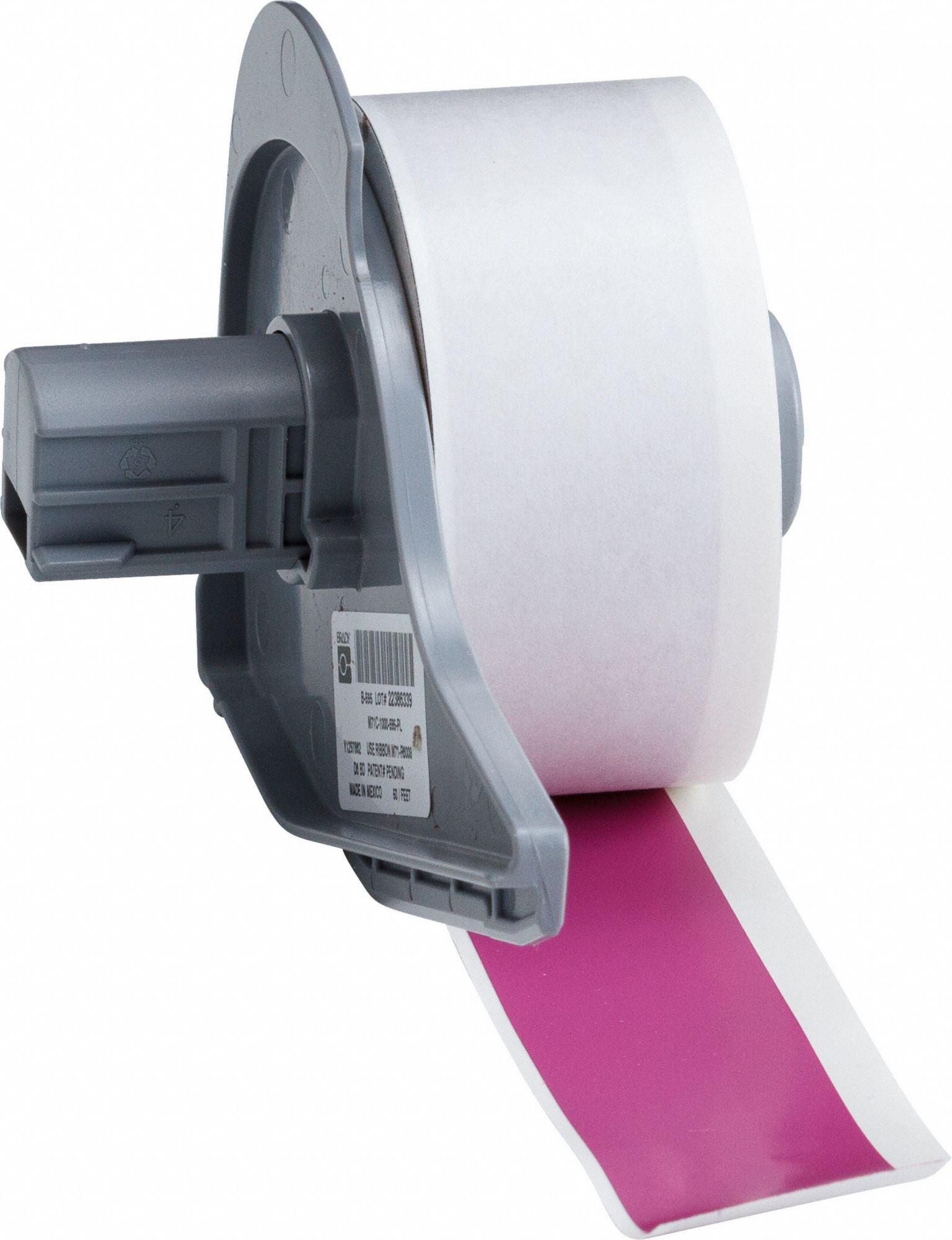 Continuous Label Stock: 1 in x 50 ft, Vinyl, Purple (Gloss), Outdoor