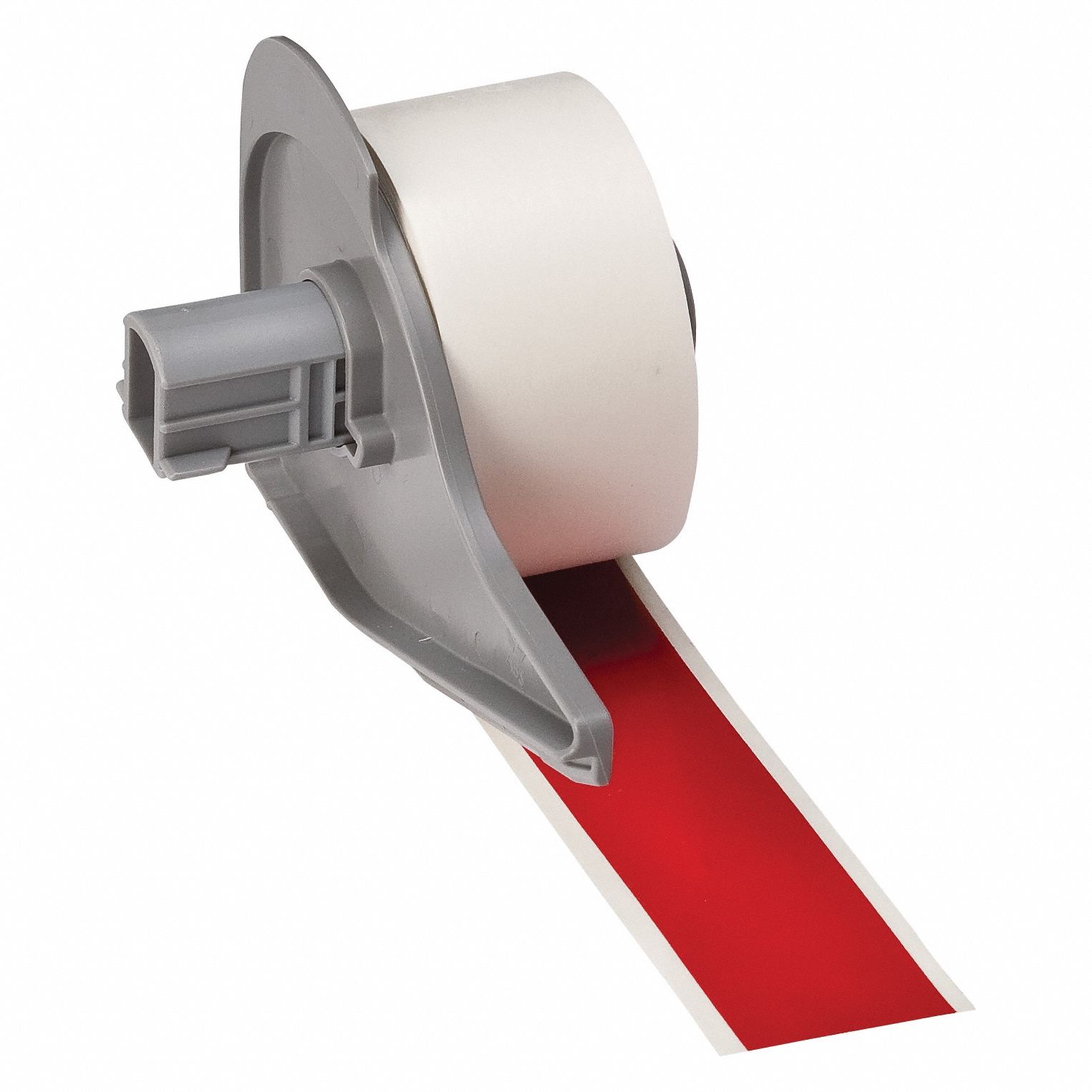 Continuous Label Stock: 1 in x 50 ft, Vinyl, Red (Gloss), Outdoor