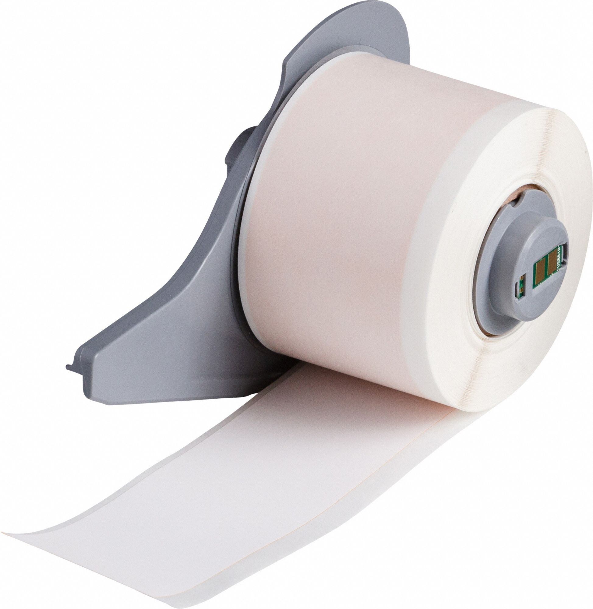 Wraparound Label: 1 1/2 in, 1 1/2 in x 50 ft, Polyimide, White (Matte)
