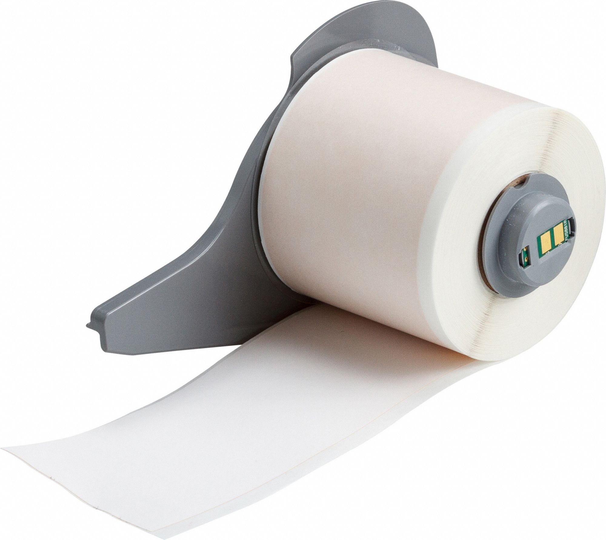 Wraparound Label: 2 in, 2 in x 50 ft, Polyimide, White (Matte)