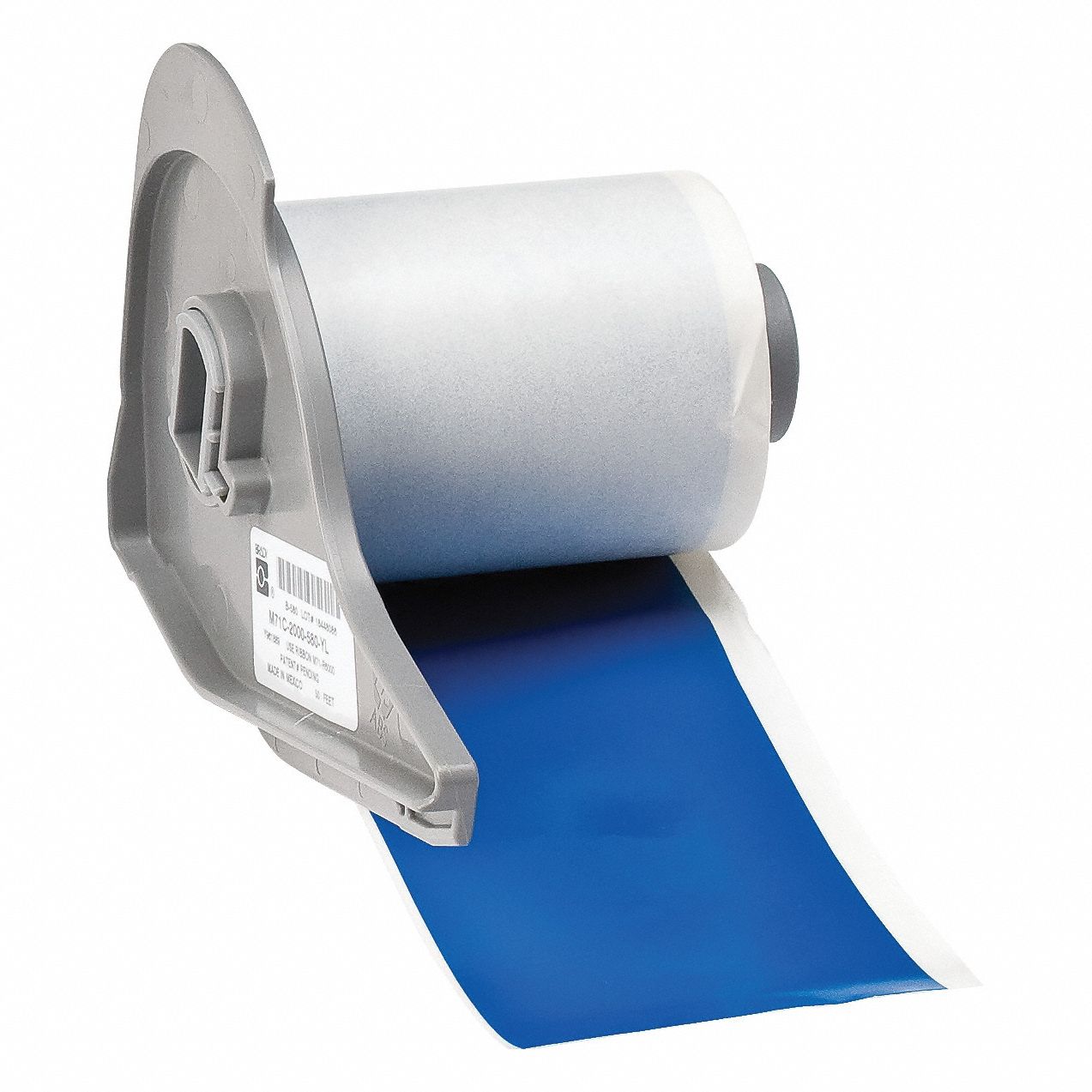 Continuous Label Stock: 2 in x 50 ft, Vinyl, Blue (Gloss), Outdoor