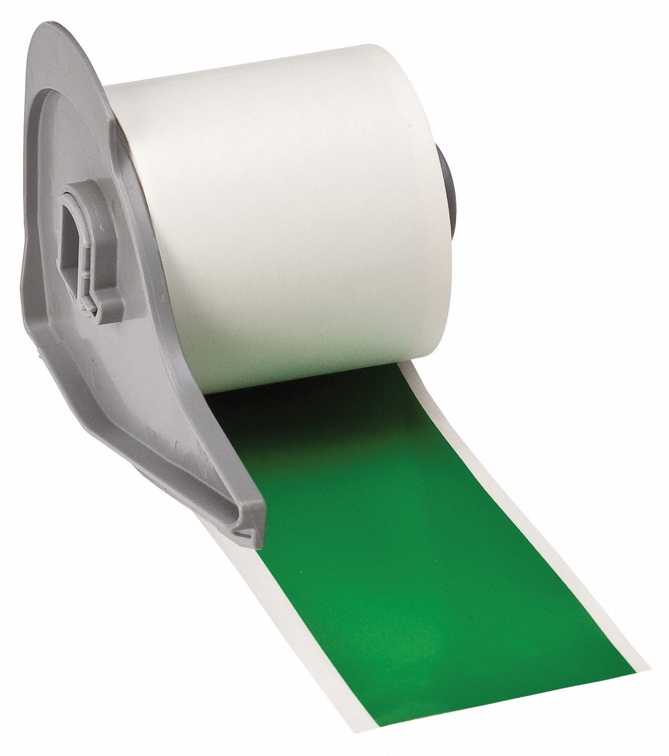 Continuous Label Stock: 2 in x 50 ft, Polyester, Green (Gloss), Outdoor