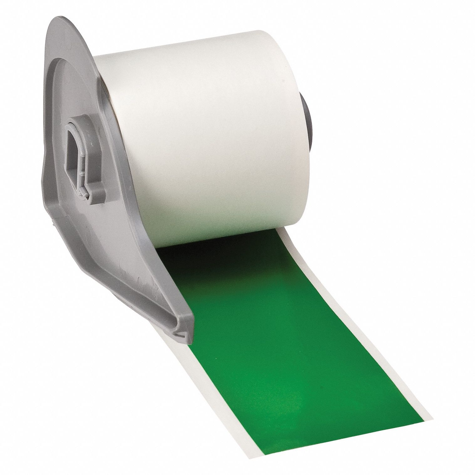 Continuous Label Stock: 2 in x 50 ft, Vinyl, Green (Gloss), Outdoor