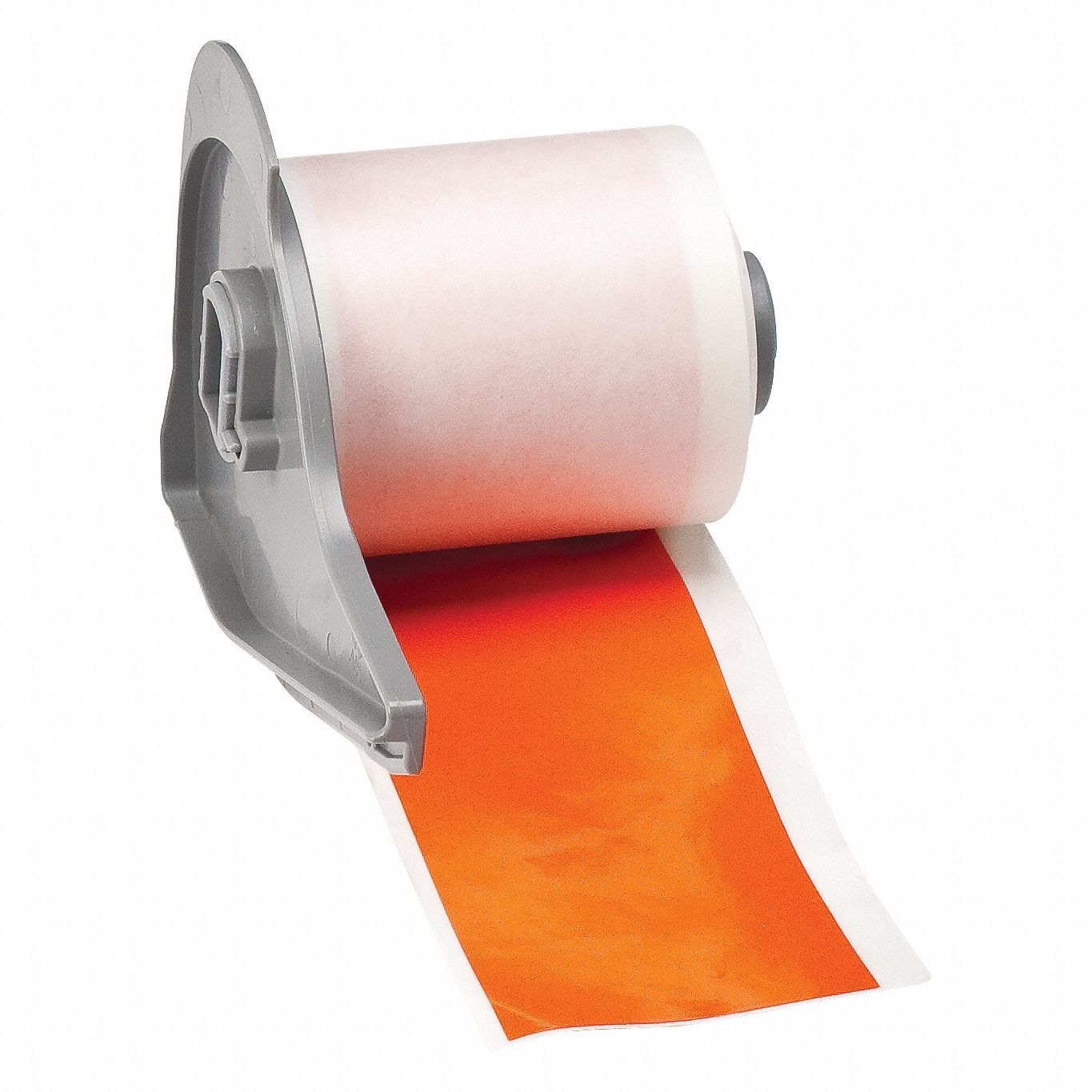 Continuous Label Stock: 2 in x 50 ft, Vinyl, Orange (Gloss), Outdoor