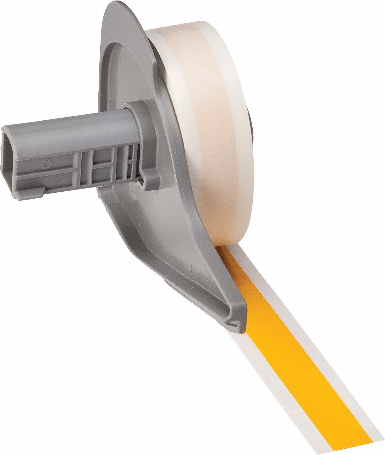 Continuous Label Stock: 1/4 in x 50 ft, Vinyl, Yellow (Gloss), Outdoor