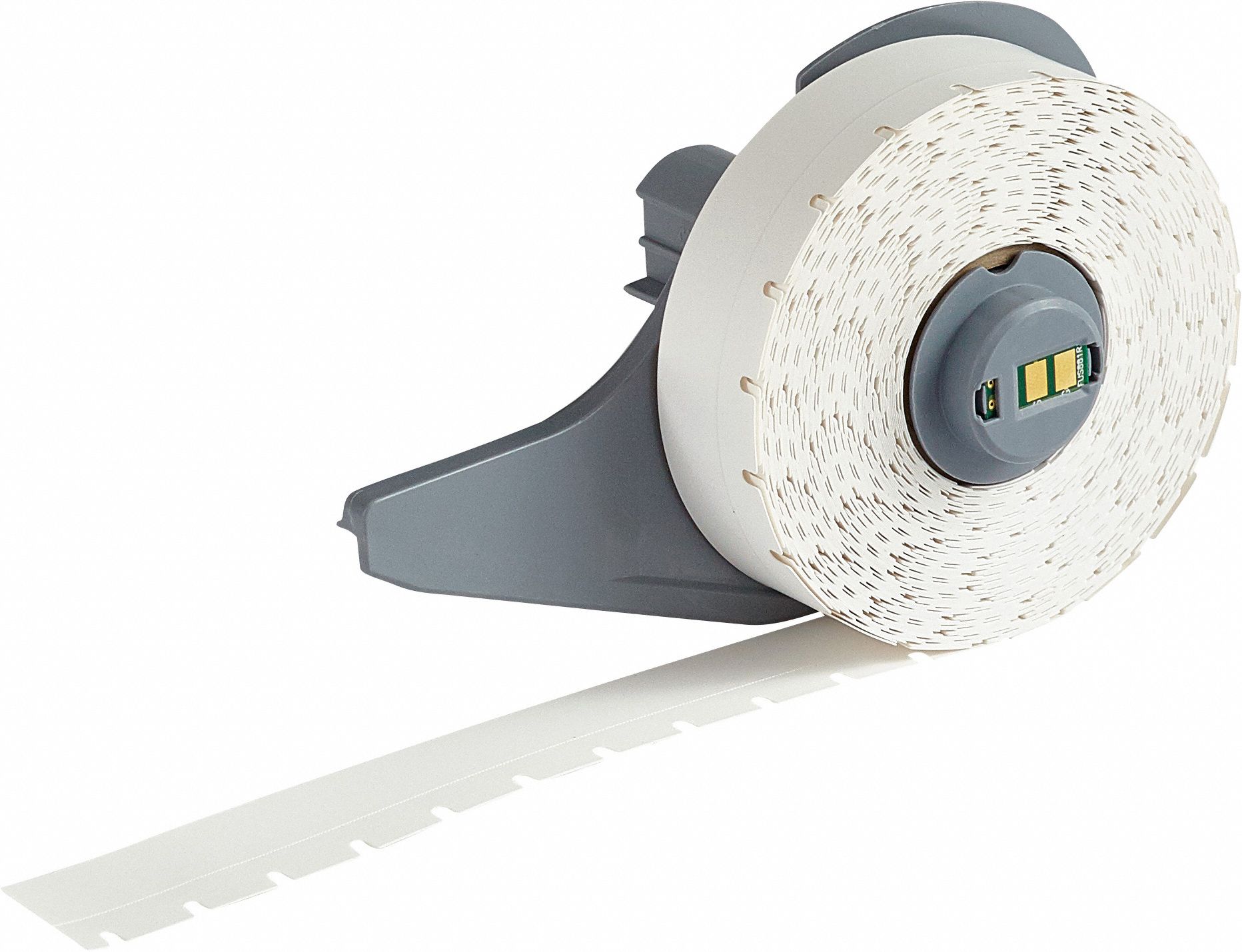 Continuous Label Stock: 15/32 in, 15/32 in x 50 ft, Polypropylene, White