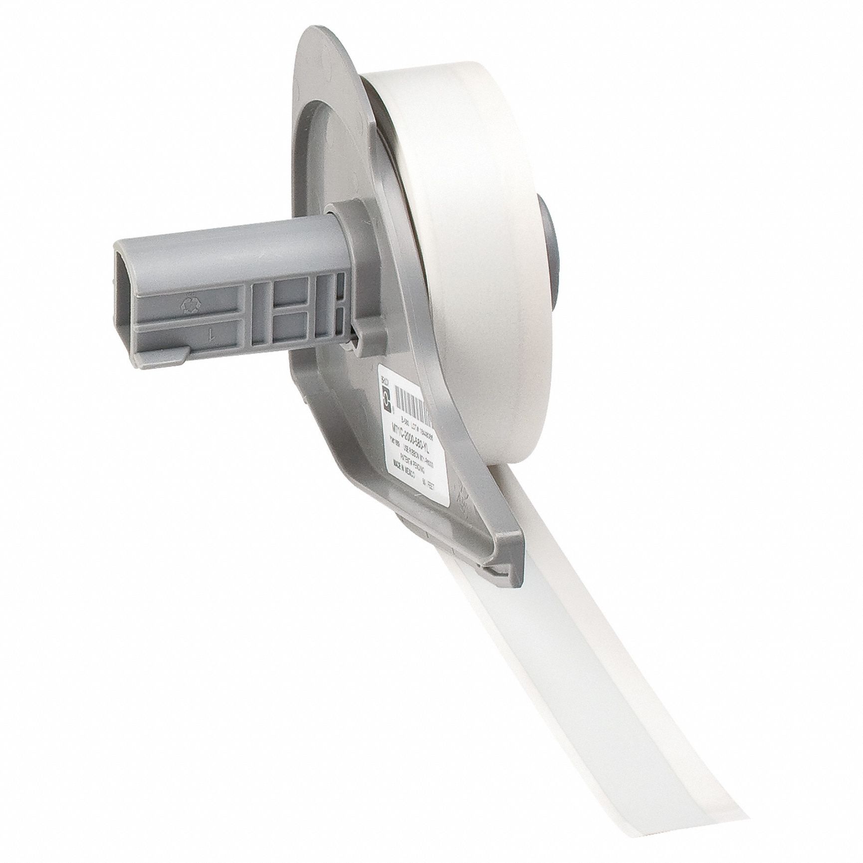 Continuous Label Stock: 1/2 in x 50 ft, Polyester, Gray (Matte), Indoor