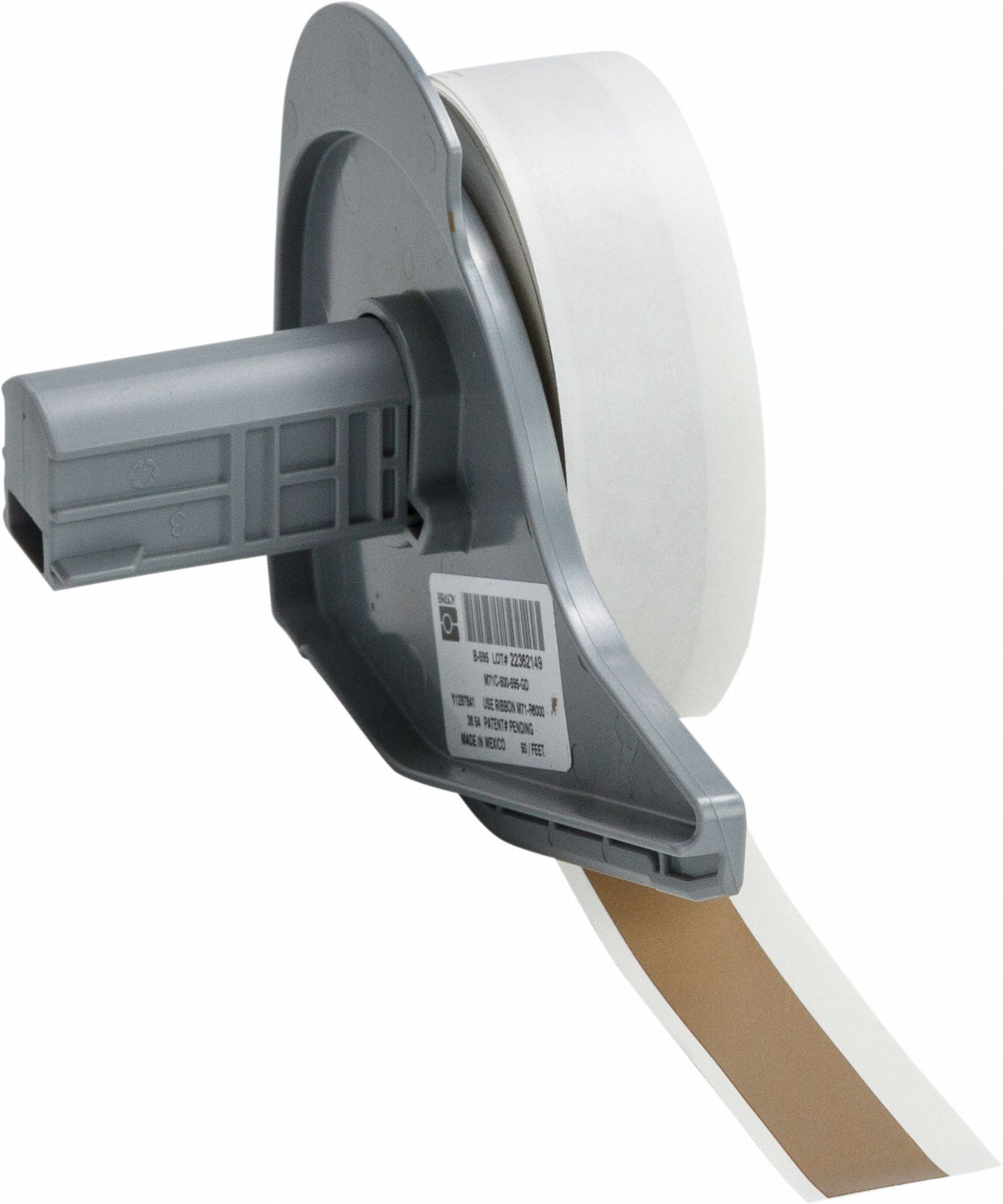 Continuous Label Stock: 1/2 in x 50 ft, Vinyl, Gold (Gloss), Outdoor