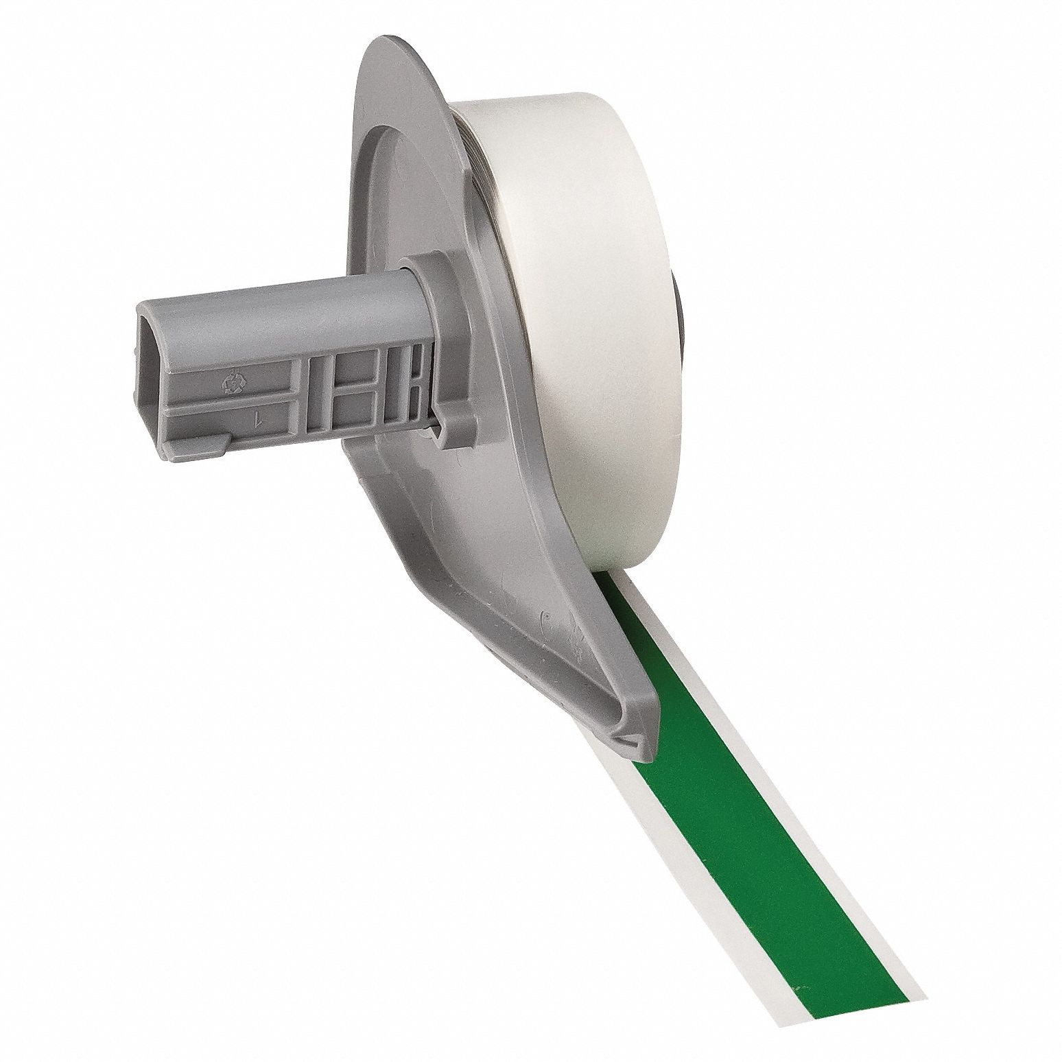 Continuous Label Stock: 1/2 in x 50 ft, Vinyl, Green (Gloss), Outdoor