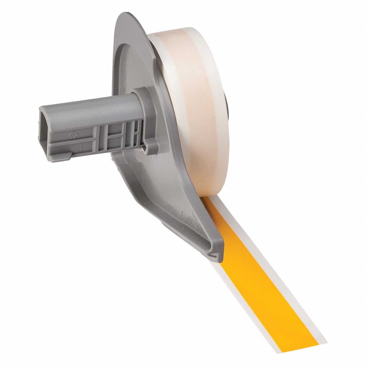 Continuous Label Stock: 1/2 in x 50 ft, Vinyl, Yellow (Gloss), Outdoor