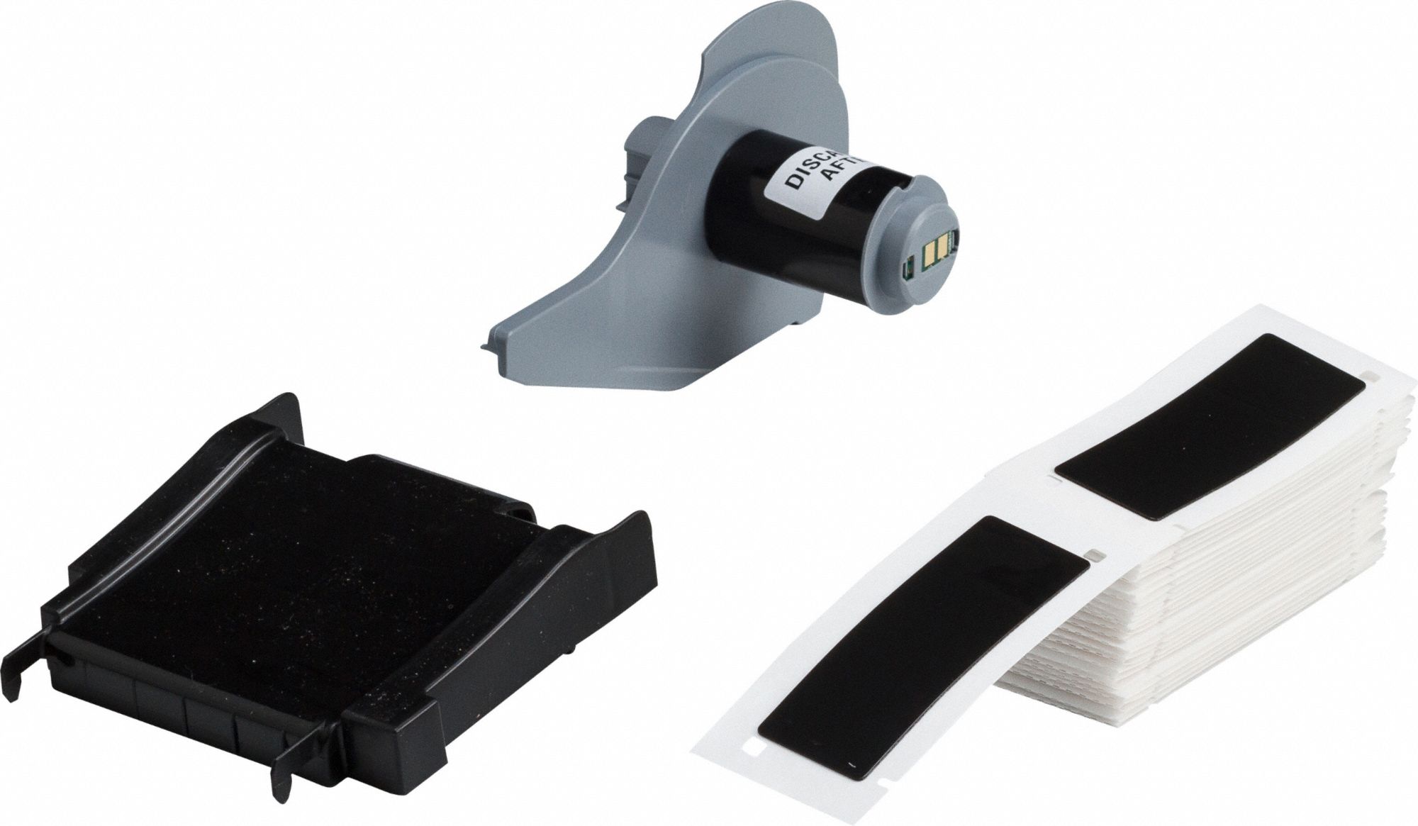 LABEL, NO PRECUT HOLE, 3 IN X 1 IN, POLYESTER, BLACK, GLOSS, 50 LABELS PER ROLL