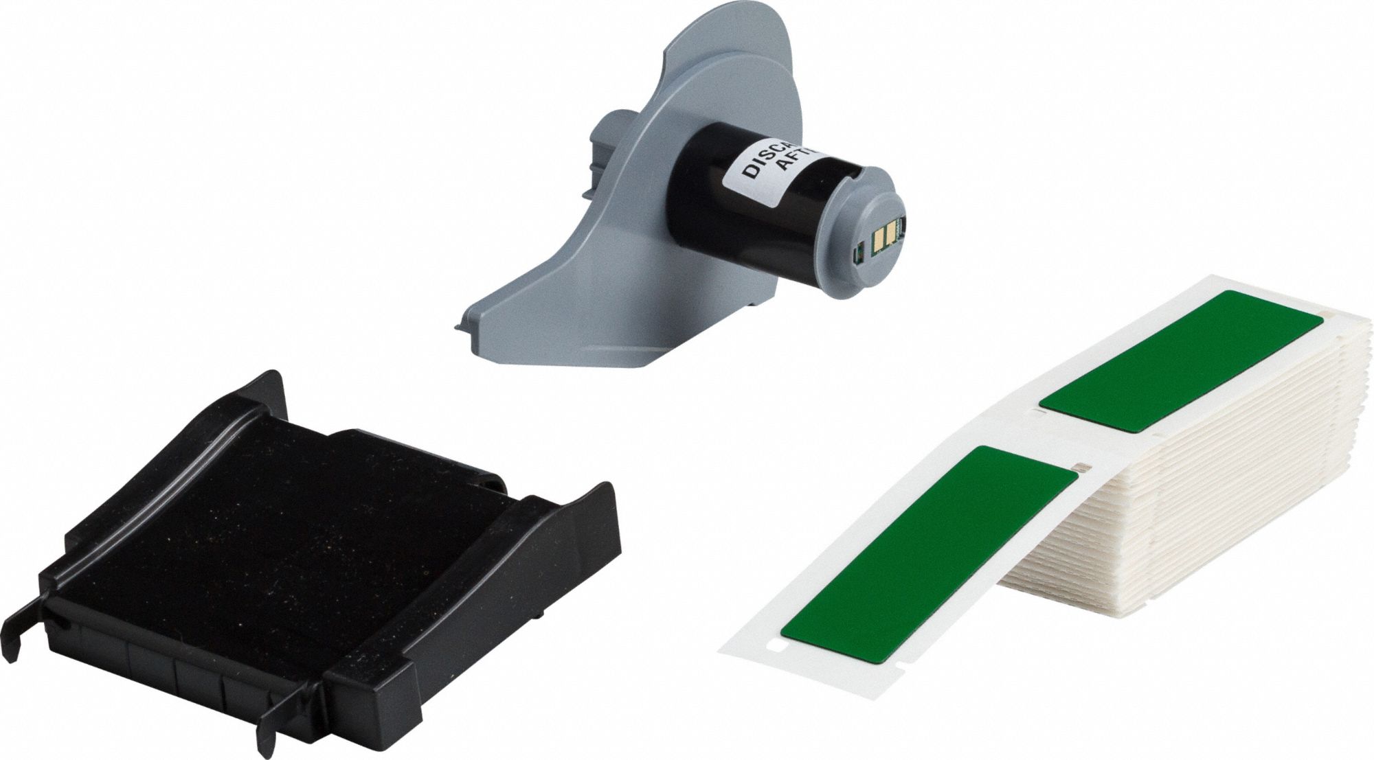 Pre-Cut Label Stock Roll: 3 in x 1 in, Polyester, Green (Gloss), 50 Labels per Roll