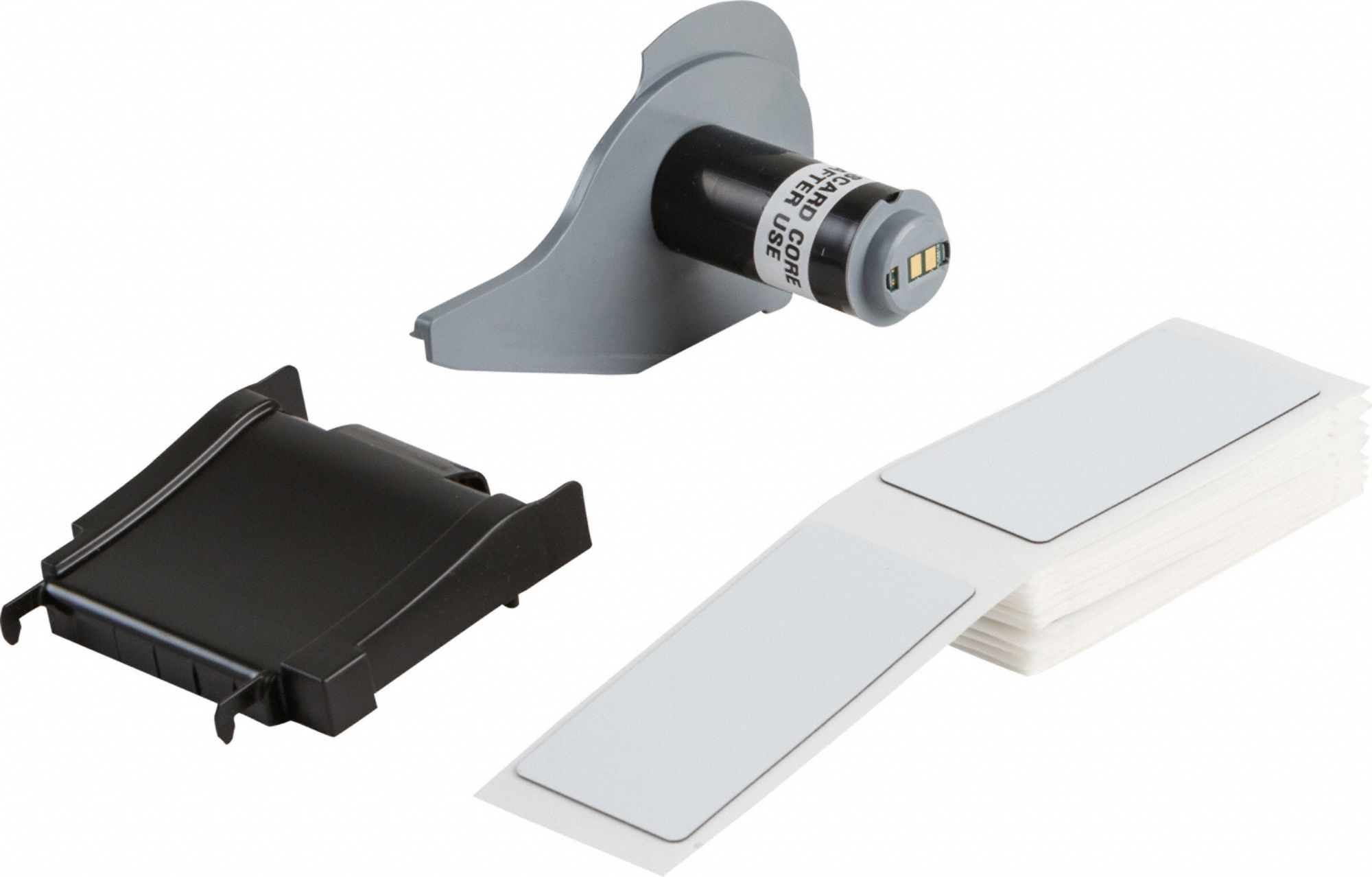 Pre-Cut Label Stock Roll: 1 29/32 in x 4 in, Polyester, White (Gloss), 25 Labels per Roll