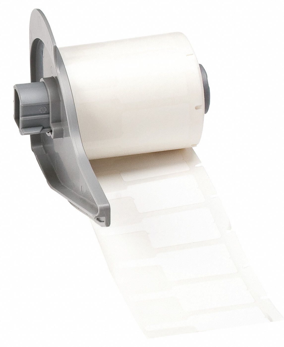 Wraparound Label: P-Shaped, 1 3/16 in x 25/32 in, Polypropylene, White ( Matte )