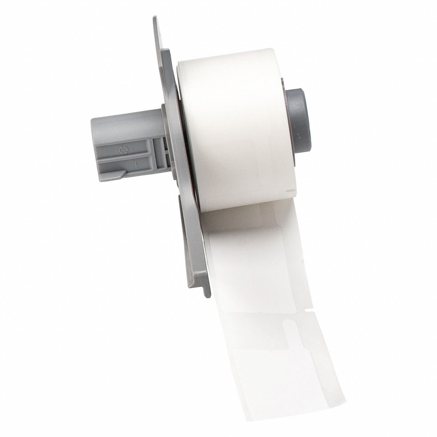 Wraparound Label: P-Shaped, 1 3/4 in x 1 in, Polypropylene, White ( Matte ), 100 Labels Included