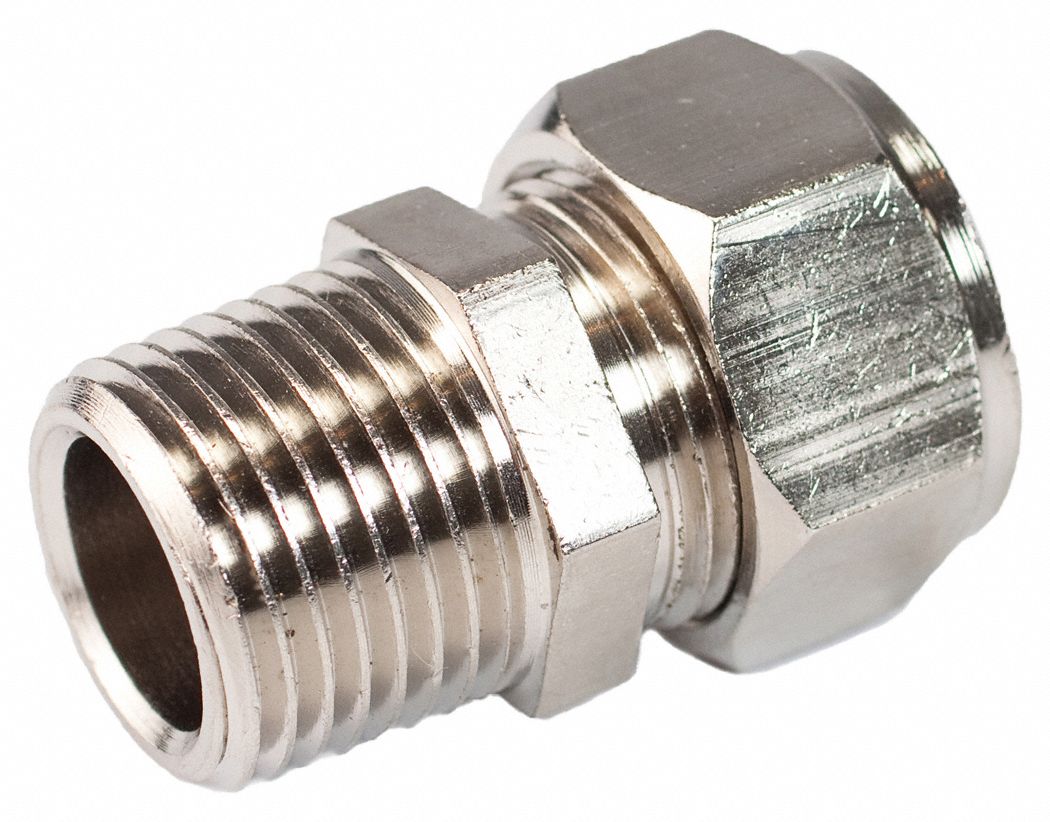 NickelPlated Brass, Compression x MNPT, Maxline compressed air fitting