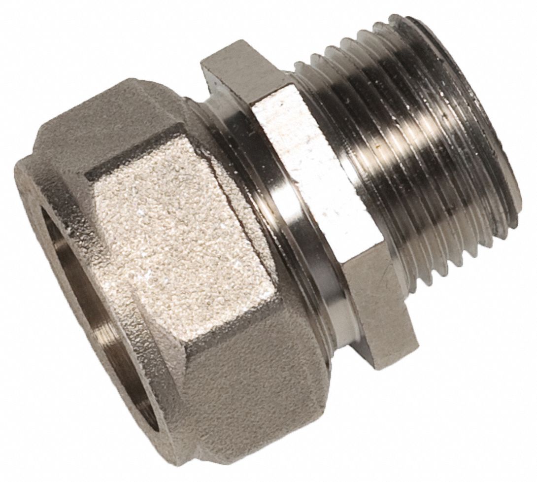 NickelPlated Brass, Compression x MNPT, Maxline Compressed Air Fitting