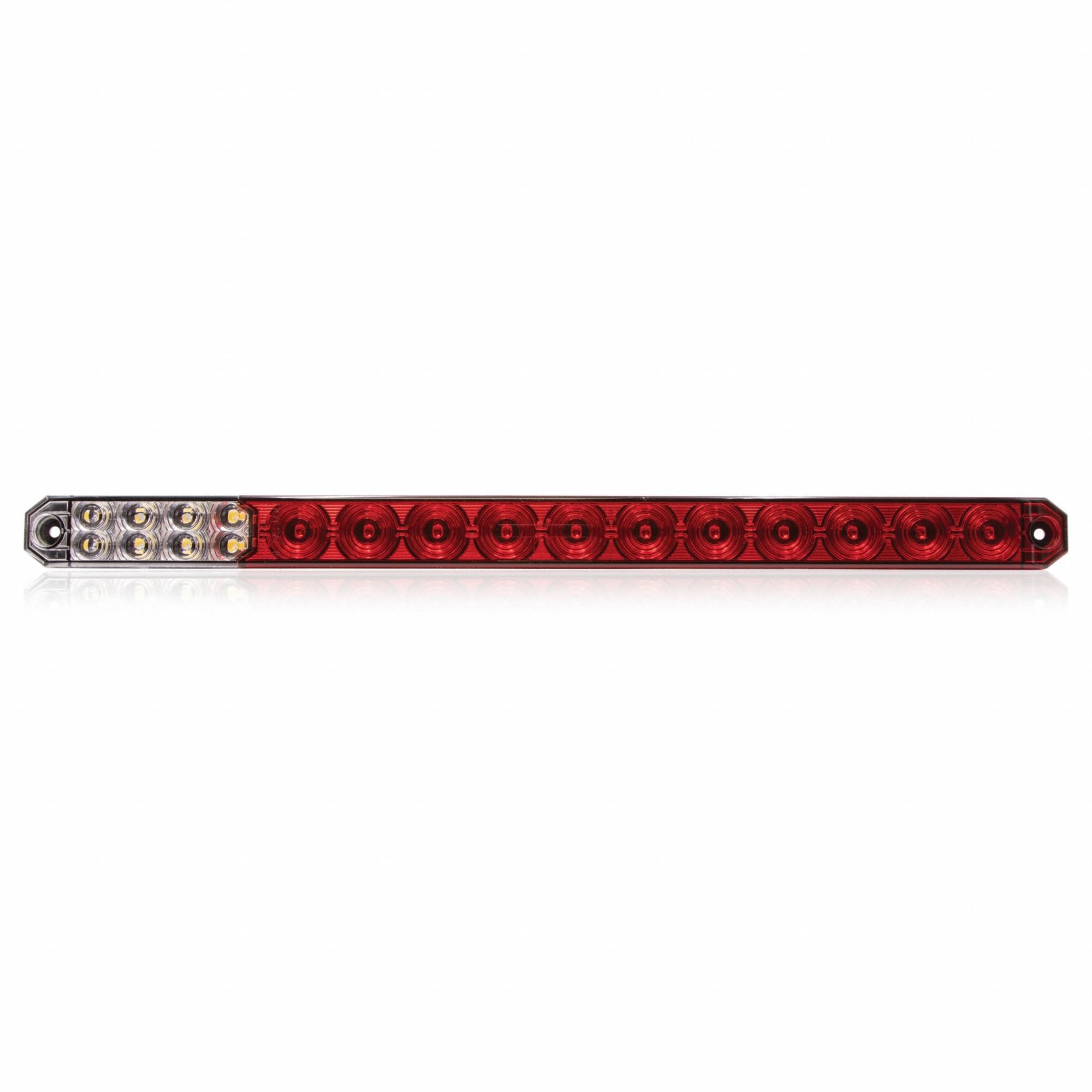 Stop/Turn/Tail Light: LED, Stop, Turn, and Tail Combo Light, Red/White, Rectangular, Screw