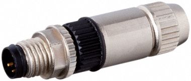 Circular Connector: A Coded, 3 Pin, M8 Screw with Straight Connection, IP67, IDC, PA