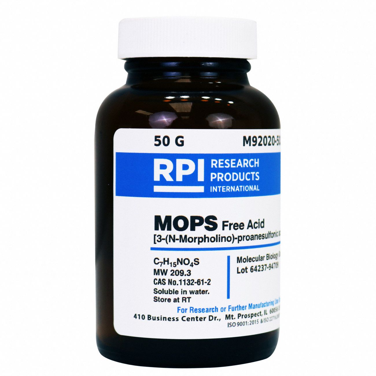 MOPS, Free Acid, 50g