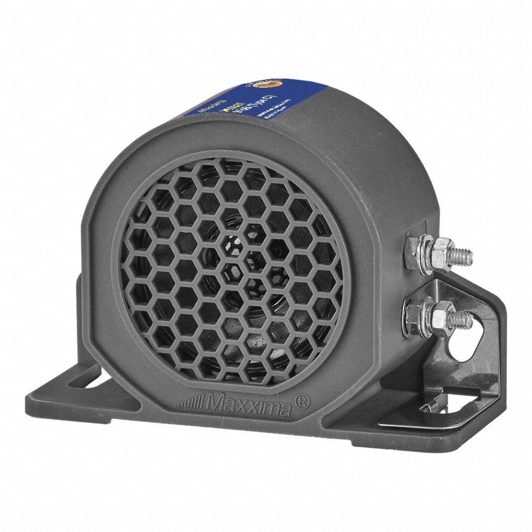 Vehicle Backup Alarm, Fixed, Tonal, 107 dB