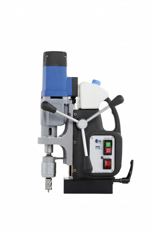 CS UNITEC Magnetic Drill: 250 RPM – 450 RPM, Electric Magnet, 6 1/3 in Drill Travel, 110V AC (MPN MAB 455 SB). Key specifications — attr1253941: Weldon; attr1253957: Electric; attr1253912: CS UNITEC.