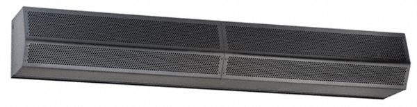 AIR CURTAIN, STANDARD 2, 48X10⅝X12¾ IN, 60 HZ, POWDER COATED, 1 SPEED, 66 DBA AT 10 FT, 3 PHASE, BLACK