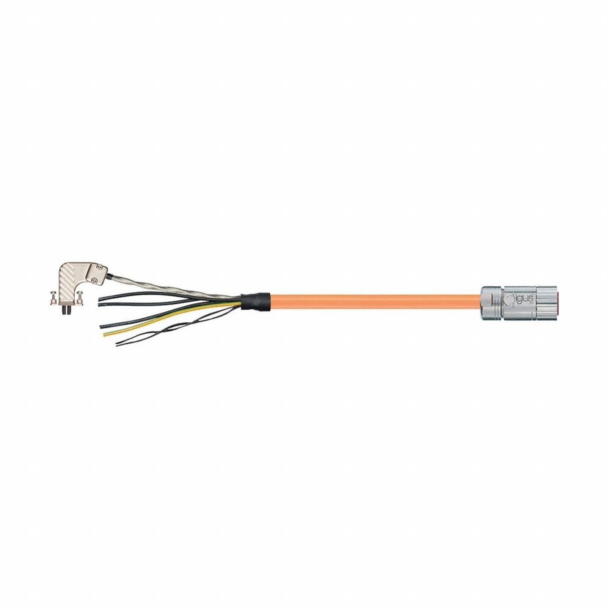 Servo Cable: Basic Cable, 80 ft Lg, For Allen-Bradley, Similar To 2090-CSBM1DE-10AF, PUR