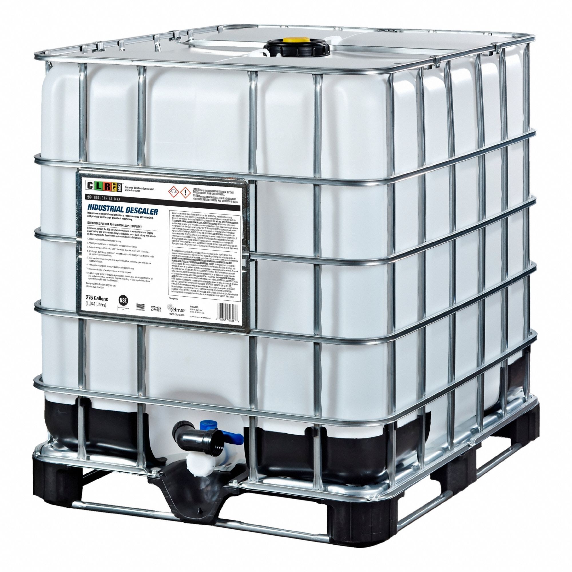 Scale Remover: CLR Pro Max, 275 gal, Tote, Liquid Form, Orange